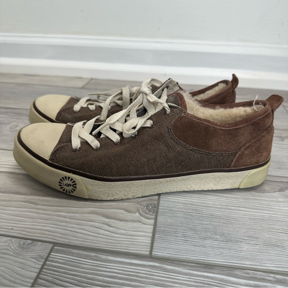 Ugg Women’s Evera Sneakers Size 8.5 Brown Suede Sherpa Lined Style #1000452